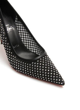 Detail View - Click To Enlarge - CHRISTIAN LOUBOUTIN - Apostropha Mesh Strass Pumps