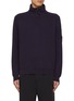 Main View - Click To Enlarge - C.P. COMPANY - Half Zip Stand Collar Cotton Sweatshirt