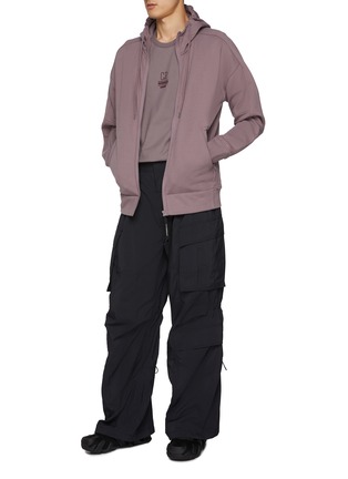 Figure View - Click To Enlarge - C.P. COMPANY - Zip Up Goggle Cotton Hoodie