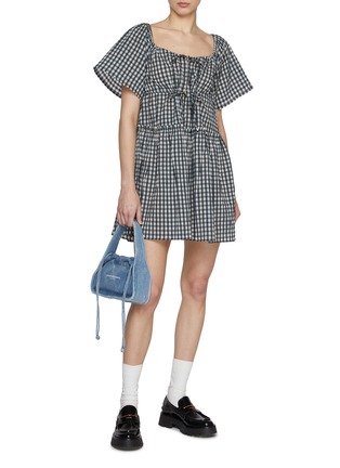 GANNI | Seersucker Check Mini Layer Dress