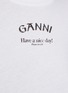  - GANNI - Logo Print Cotton T-Shirt