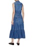 Back View - Click To Enlarge - GANNI - Medium Washed Denim Maxi Dress