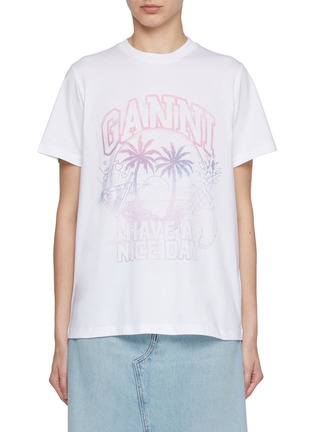 Main View - Click To Enlarge - GANNI - Cocktail Cotton T-shirt