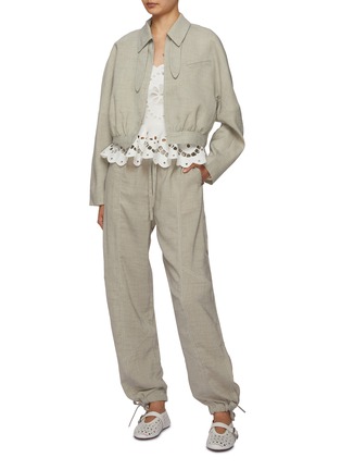 Figure View - Click To Enlarge - GANNI - Melange Suiting Elasticated Trousers