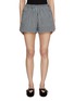Main View - Click To Enlarge - GANNI - Seersucker Check Elasticated Shorts