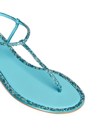 Detail View - Click To Enlarge - RENÉ CAOVILLA - 'Cupido' crystal T-strap flat sandals