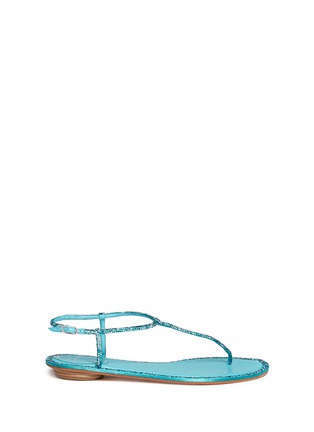 Main View - Click To Enlarge - RENÉ CAOVILLA - 'Cupido' crystal T-strap flat sandals