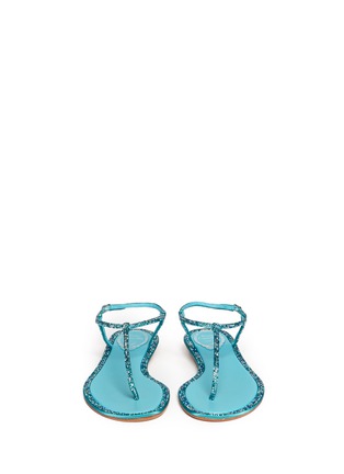 Figure View - Click To Enlarge - RENÉ CAOVILLA - 'Cupido' crystal T-strap flat sandals