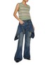 Figure View - Click To Enlarge - GANNI - Flared Skirt Dark Wash Denim Jeans