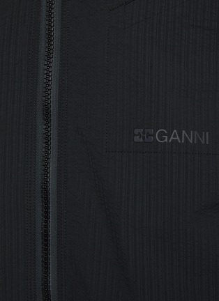  - GANNI - Tech Seersucker Oversized Shell Coat