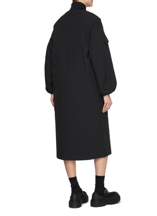 Back View - Click To Enlarge - GANNI - Tech Seersucker Oversized Shell Coat