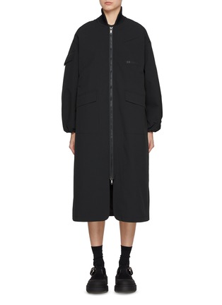 Main View - Click To Enlarge - GANNI - Tech Seersucker Oversized Shell Coat