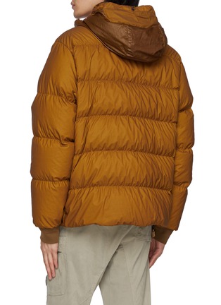 Back View - Click To Enlarge - C.P. COMPANY - Contrast Pocket Hooded Puffer Jacket