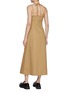 Back View - Click To Enlarge - GANNI - Herringbone Canvas Strap Long Dress