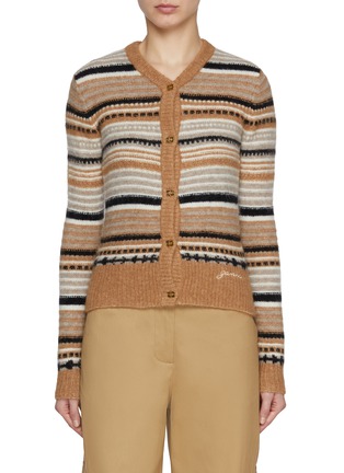 Main View - Click To Enlarge - GANNI - Striped Cardigan