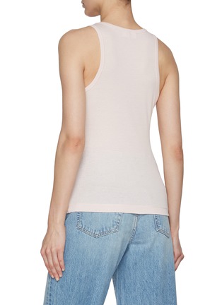 Back View - Click To Enlarge - GANNI - Soft Cotton Rib Tank Top