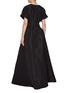 Back View - Click To Enlarge - CAROLINA HERRERA - Cuffed Sleeves Button Front Silk Gown