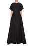 Main View - Click To Enlarge - CAROLINA HERRERA - Cuffed Sleeves Button Front Silk Gown