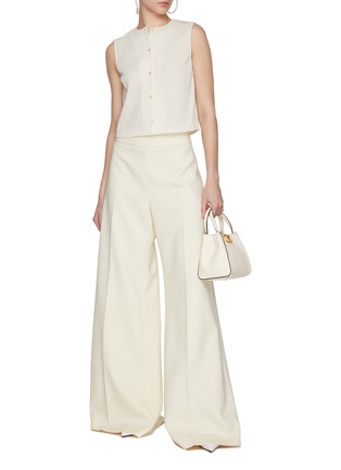 Figure View - Click To Enlarge - CAROLINA HERRERA - High Rise Wide Leg Pants