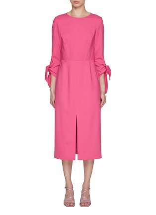 Main View - Click To Enlarge - CAROLINA HERRERA - Wrist Tie Midi Dress