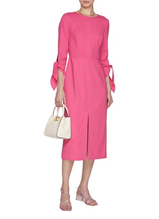 Figure View - Click To Enlarge - CAROLINA HERRERA - Wrist Tie Midi Dress