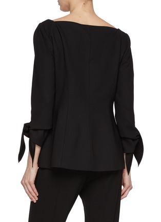 Back View - Click To Enlarge - CAROLINA HERRERA - Curved Neckline Fitted Blazer