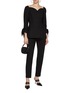 Figure View - Click To Enlarge - CAROLINA HERRERA - Curved Neckline Fitted Blazer