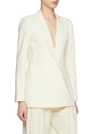 Detail View - Click To Enlarge - CAROLINA HERRERA - Removable Sash Single Breasted Blazer