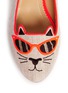 Detail View - Click To Enlarge - CHARLOTTE OLYMPIA - 'Sunkissed Kitty' canvas flats