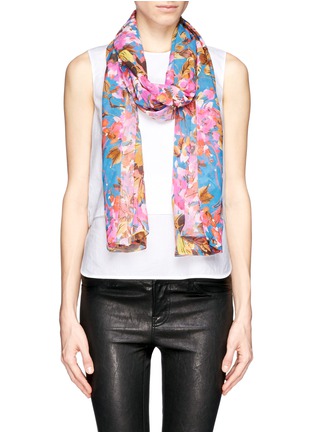 Figure View - Click To Enlarge - ST. JOHN - Botanica floral print georgette scarf