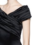 Detail View - Click To Enlarge - ST. JOHN - Ruche shoulder sateen mermaid gown