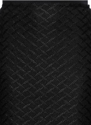 Detail View - Click To Enlarge - ST. JOHN - Lurex diagonal basket weave pencil skirt