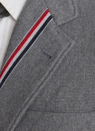 Detail View - Click To Enlarge - THOM BROWNE  - Single Breasted Cotton Blazer