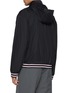 Back View - Click To Enlarge - THOM BROWNE  - Hooded High Neck Windbreaker Jacket