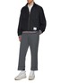 Figure View - Click To Enlarge - THOM BROWNE  - Hooded High Neck Windbreaker Jacket