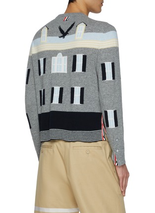 Back View - Click To Enlarge - THOM BROWNE  - House Print Wool Sweater