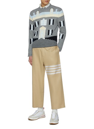 Figure View - Click To Enlarge - THOM BROWNE  - House Print Wool Sweater