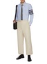 Figure View - Click To Enlarge - THOM BROWNE  - Cotton Rose Four Bar Oxford Shirt