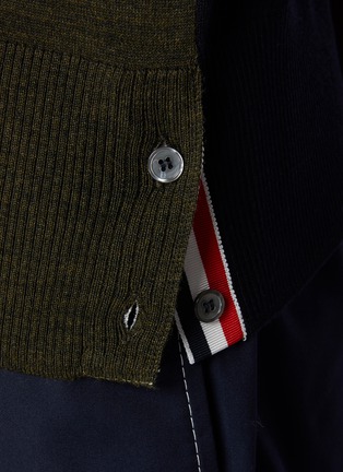  - THOM BROWNE  - Funmix Four Bar Virgin Wool Cardigan