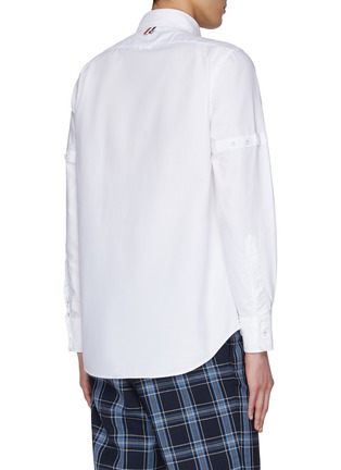 Back View - Click To Enlarge - THOM BROWNE  - GG Armband Cotton Oxford Shirt