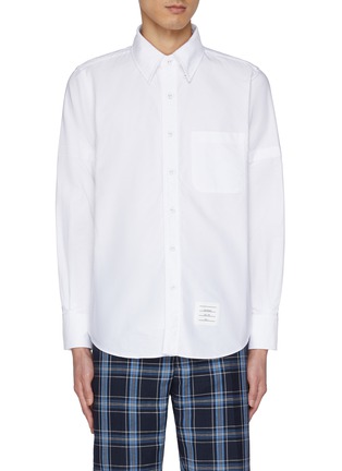Main View - Click To Enlarge - THOM BROWNE  - GG Armband Cotton Oxford Shirt