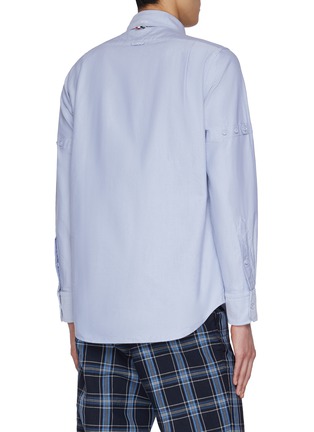 Back View - Click To Enlarge - THOM BROWNE - GG Armband Cotton Oxford Shirt