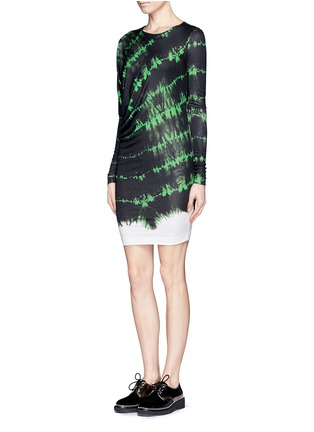 Figure View - Click To Enlarge - STELLA MCCARTNEY - Asymmetric drape tie dye print jersey dress