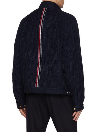 Back View - Click To Enlarge - THOM BROWNE - RWB Back Zip Up Jacket