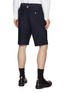 Back View - Click To Enlarge - THOM BROWNE  - RWB Stripe Cotton Shorts