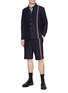 Figure View - Click To Enlarge - THOM BROWNE  - RWB Stripe Cotton Shorts