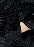 Detail View - Click To Enlarge - ALEXANDER MCQUEEN - Textured faux fur ribbon tie cape jacket