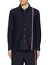 Main View - Click To Enlarge - THOM BROWNE  - RWB Stripe Cotton Button Down Shirt Jacket