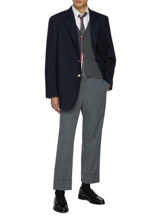 Figure View - Click To Enlarge - THOM BROWNE  - Single Breasted Wool Blazer