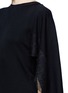 Detail View - Click To Enlarge - VALENTINO GARAVANI - Lace trim wool-silk cape top